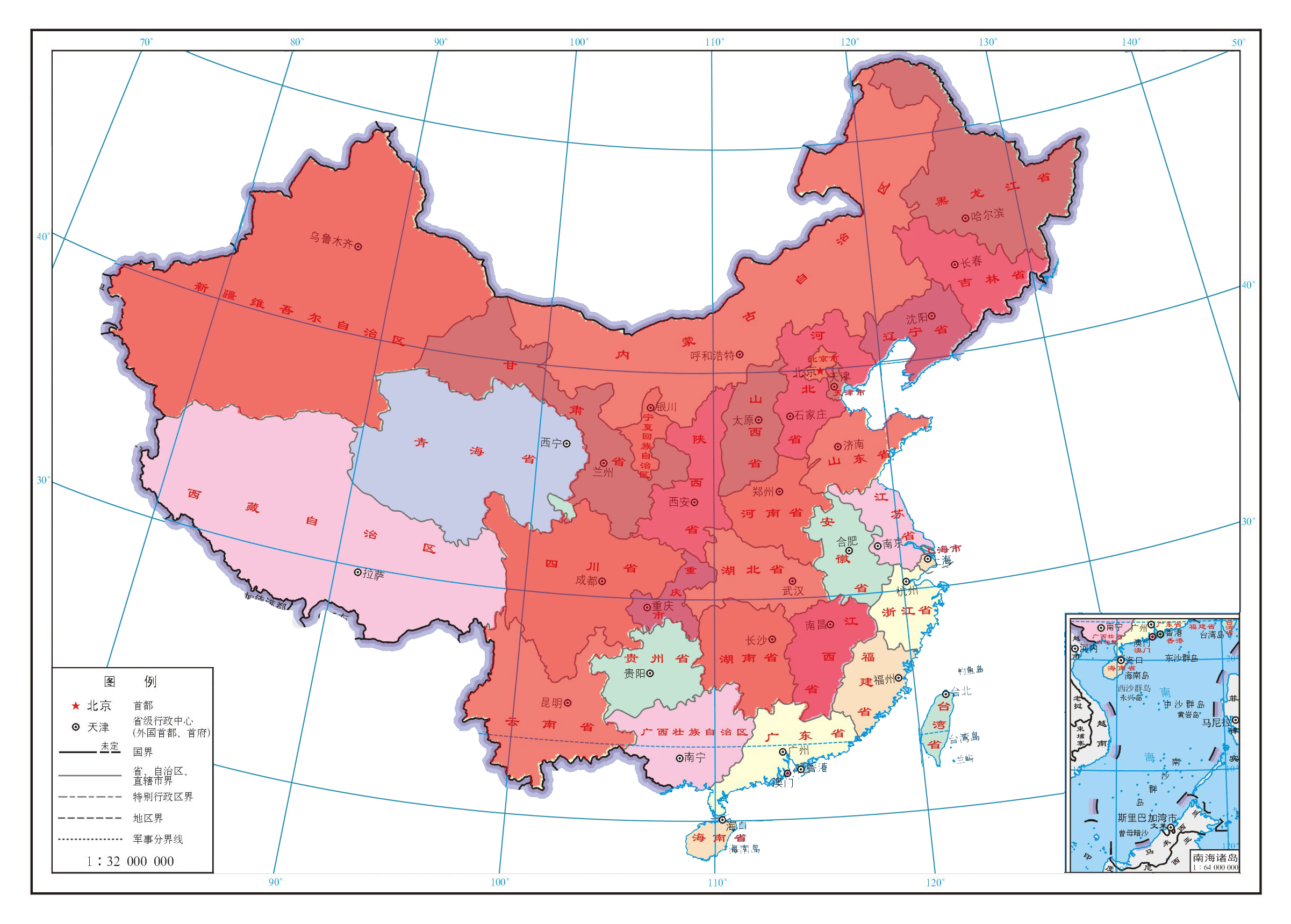 國(guó)內(nèi)已覆蓋區(qū)域(圖1)